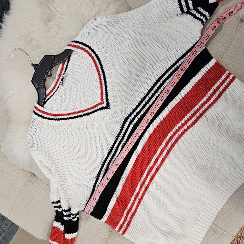 Vneck Ringer Sweater - Picture 6 of 7